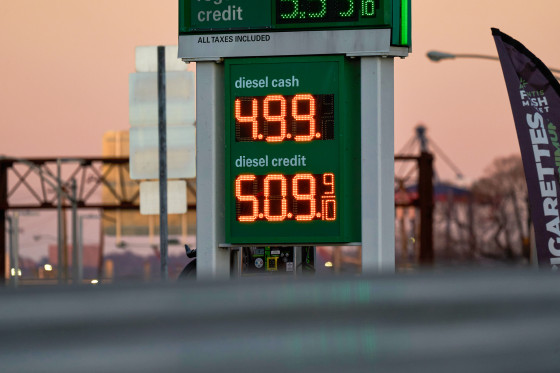 The average price of a gallon of gasoline hit $4 Tuesday for the first time since mid-2022, as the cost of oil surges due to the Iran war.
Subscribe to read this story ad-free
Get unlimited access to ad-free articles and exclusive content.
In the month since the United States and Israel attacked Iran, the average price of unleaded gas has spiked more than a dollar a gallon. On Tuesday morning, the average price nationwide was $4.02 per gallon, motor club AAA said.
It’s not just retail gasoline. The diesel fuel used to power trucks delivering goods to stores, farm equipment and public transit has risen to $5.45 per gallon, more than $1.80 higher than it was a year ago.
Driving that is the soaring cost of crude oil worldwide. U.S West Texas Intermediate (WTI) crude has risen more than 50% since the war began Feb. 28, while Brent, the international benchmark, has seen a jump of nearly 60%.
On Monday, U.S. crude oil settled above $100 per barrel for the first time since<strong> </strong>Russia’s full-scale invasion of Ukraine in 2022. Brent crude oil is poised to see its largest one-month increase on record.
Oil prices had already started rising before the Iran war began, fueled by fears that a conflict was imminent. Since the start of the year, the cost of U.S. crude oil is up more than 80% and Brent has skyrocketed almost 90%.
In response to strikes by the U.S. and Israel, Iran has effectively blocked shipping through the Strait of Hormuz, a critical channel off its southern coast. Tehran has also attacked its Gulf Arab neighbors, who are major oil producers.
Typically, more than 20% of the world’s oil supply moves through the waterway. But Iran has repeatedly threatened to attack ships if they move through the strait without permission or if they’re associated with the U.S. or Israel. Several tankers have been hit.
As a result, many tankers are stranded in the Persian Gulf, unable to deliver their products to markets.
Some tankers have been allowed to pass through the strait, including one associated with India and three associated with China. But overall traffic through the waterway is down more than 90% in March.
During the first 28 days of the war, a total of only 55 to 60 tankers have cleared the Strait of Hormuz, according to the ship tracking website TankerTrackers.
Before the war, more than 100 ships per day made the passage, it said.
“This rise in gasoline spending could potentially dampen consumers’ ability to spend on ‘nice-to-have’ or discretionary categories,” Bank of America economists recently wrote.
This year, the average U.S. household will spend an additional $740 on gas because of the jump in oil prices, according to economists from the Stanford Institute for Economic Policy Research.
“The consumer has already seen the sticker shock from rising gasoline prices and increased airline ticket prices from the rising cost of jet fuel,” longtime industry analyst Andy Lipow said. “However, the full effects of the higher diesel prices has yet to be felt and that will flow through the economy over the next few months.”
As American consumers adjust to higher gas prices, oil dependent nations in Europe and Asia are already facing much more severe energy shocks. Inflation, oil and gas rationing and sharp pullbacks in economic growth estimates are impacting billions of people worldwide.