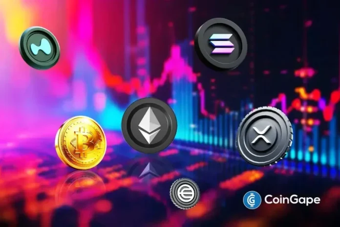 The crypto market saw massive selloffs on Thursday, causing the total market cap to fall more than 1% from $3.04 trillion to $2.98 trillion over the last 24 hours. Over $60 billion was wiped out further during the broader crypto market selloffs. BTC pared earlier gains and fell back to $87K levels, with Friday’s $8.5
The post <a href="https://coingape.com/crypto-market-selloffs-heres-why-btc-eth-xrp-sol-hype-wld-falling-suddenly/">Crypto Market Selloffs: Here’s Why BTC, ETH, XRP, SOL, HYPE, WLD Falling Suddenly</a> appeared first on <a href="https://coingape.com/">CoinGape</a>.