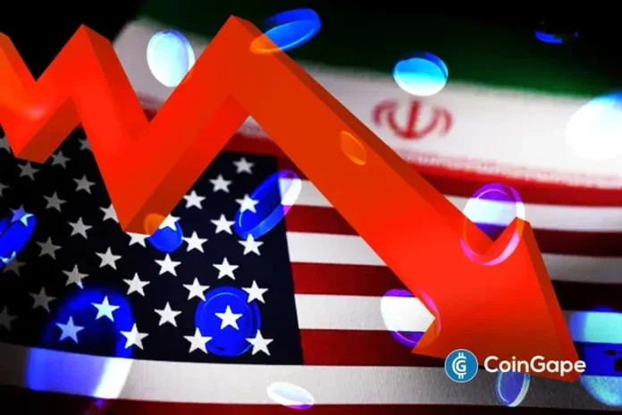 The global crypto market is once again under pressure amid the escalating Middle East tensions. As the conflict between Iran, Israel, and the US intensifies, uncertainty is spreading across risk assets, like Bitcoin. This current crypto market downturn is mainly driven by the latest remarks from Iranian President Masoud Pezeshkian. He declared that Iran “will
The post <a href="https://coingape.com/iran-will-not-surrender-crypto-market-falls-again-as-us-iran-tensions-rise/">‘Iran Will Not Surrender’: Crypto Market Falls Again as US–Iran Tensions Rise</a> appeared first on <a href="https://coingape.com/">CoinGape</a>.