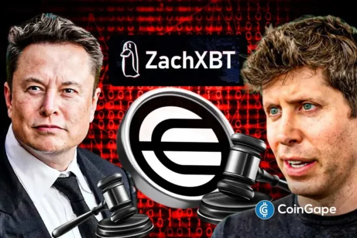 Prominent on-chain investigator ZachXBT slams Sam Altman’s Worldcoin (now World) and compares its practices with Sam Bankman-Fried’s FTX scam. This comes as Elon Musk’s lawsuit against OpenAI goes to trial. Ad Ad Sam Altman’s Worldcoin (WLD) Faces Scam Allegations Paradigm’s ZachXBT replied to Elon Musk’s X post labeling OpenAI CEO Sam Altman as “Scam Altman,”
The post <a href="https://coingape.com/paradigm-zachxbt-alleges-sam-altman-worldcoin-wld-of-scam-elon-musk-openai-lawsuit/">Paradigm’s ZachXBT Alleges Sam Altman’s Worldcoin (WLD) of Scam amid Elon Musk’s OpenAI Lawsuit</a> appeared first on <a href="https://coingape.com/">CoinGape</a>.