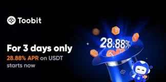 Toobit Launches 3-Day Exclusive 28.88% APR on USDT