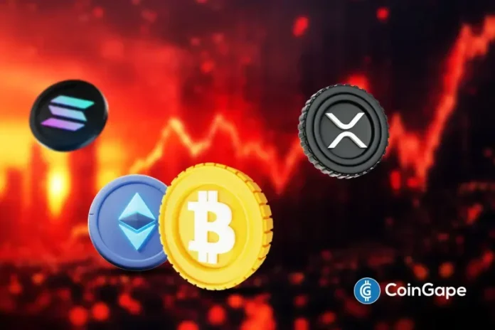 The crypto market has continued its freefall led by Bitcoin’s retreat back to the $63,000 mark. The coin had maintained a position above $67,000 for the most part of the week but as since continued its downtrend from Friday trading. Altcoins have also posted losses following BTC’s trajectory. Crypto Market Falls on Amid U.S.-Iran War
The post <a href="https://coingape.com/why-is-crypto-market-crashing-today-feb-28/">Why Is Crypto Market Crashing Today (Feb 28)</a> appeared first on <a href="https://coingape.com/">CoinGape</a>.