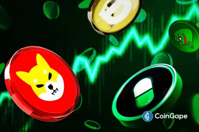 The meme coins DOGE, SHIB, PEPE, and PUMP Price advanced as the broader crypto market moved sideways. Bitcoin price stabilized at $77,000, which signifies a time of consolidation. Memes tokens have re-attracted attention among investors even as key market trends are muted. The top meme sector market capitalisation increased over 24 hours more than 2%
The post <a href="https://coingape.com/markets/why-meme-coins-doge-shib-pepe-and-pump-price-are-surging-today/">Why Meme Coins DOGE, SHIB, PEPE, and PUMP Price Are Surging Today?</a> appeared first on <a href="https://coingape.com/">CoinGape</a>.